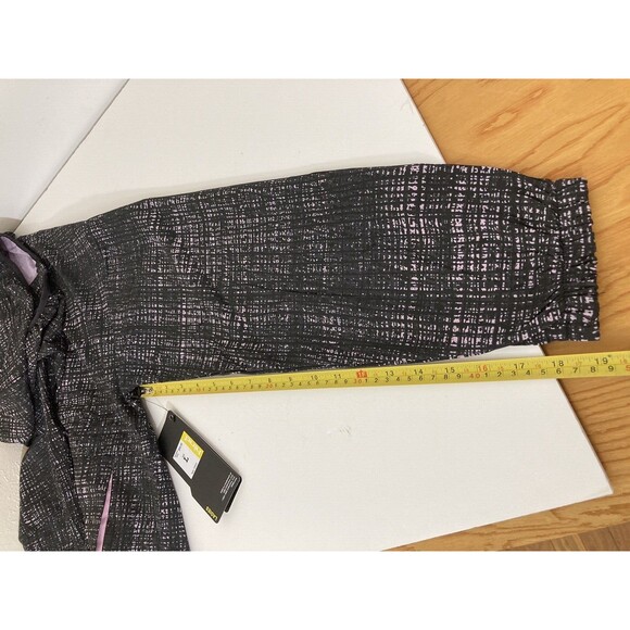 HIND Womens Running Jacket L  Hooded Black Purple Solace Reflective Active Wear - Picture 12 of 14